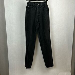 Vtg Rockies Black Denim Jeans Sz 5 / 6 Inseam 34" Rocky Mountain